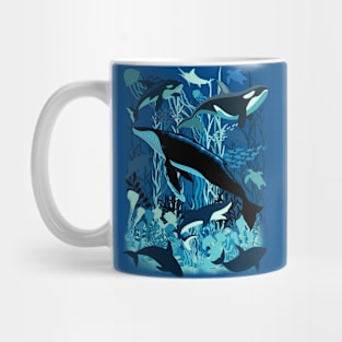 Sealife Blue Shades Dream Underwater Scenery Mug